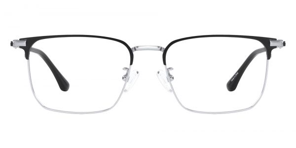 Flint Browline Prescription Glasses - Silver